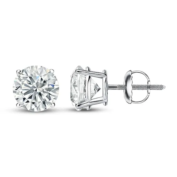 18kt White Gold Diamond Stud Earrings, 3.00TCW