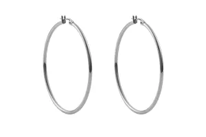 1.96" SILVER VALENTANO HOOP EARRING