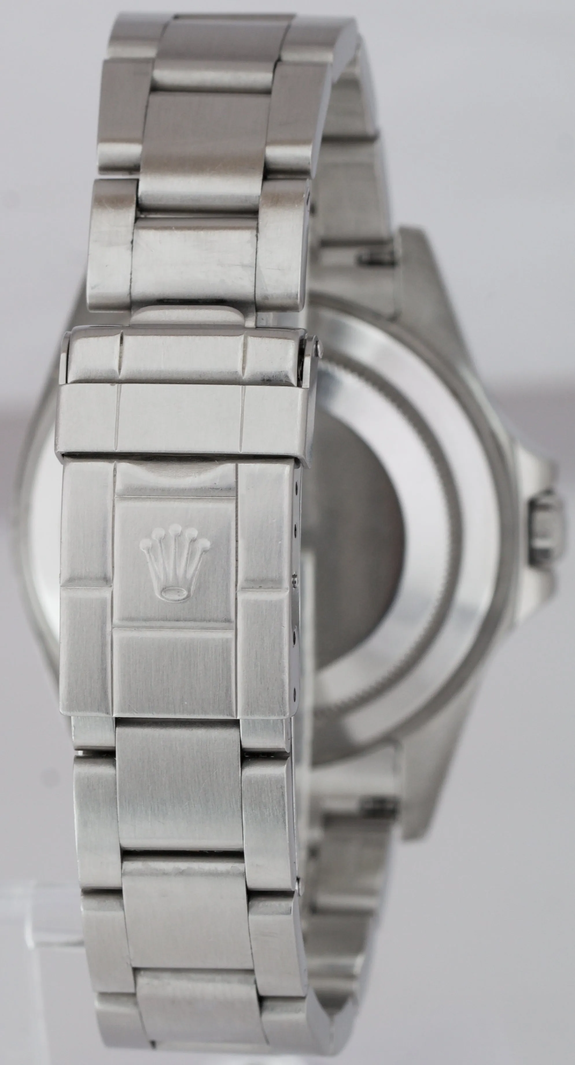 2005 Rolex Explorer II NO HOLES Stainless Steel Black Date GMT 40mm Watch 16570