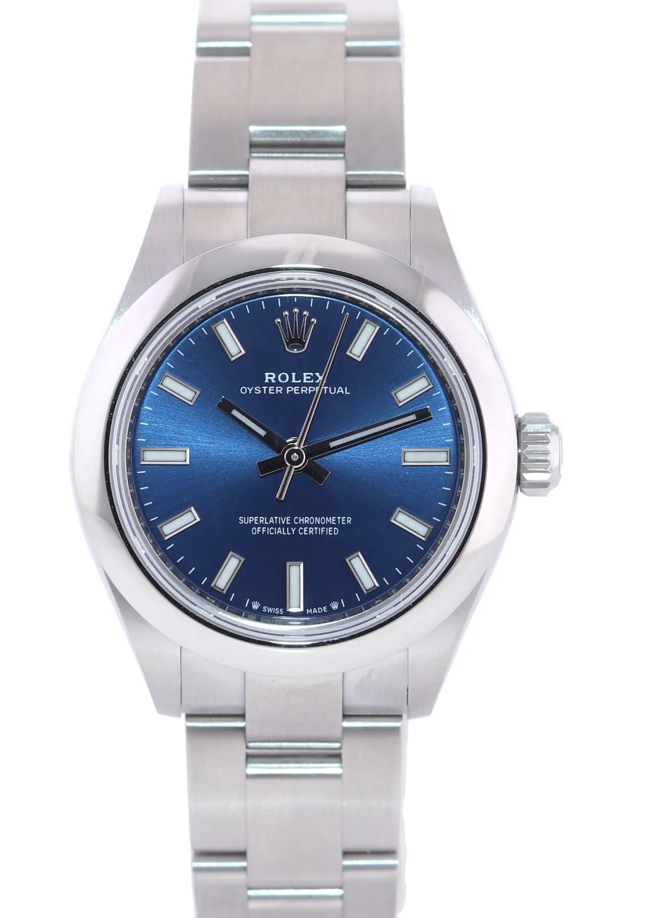 2020 PAPERS Ladies Rolex Oyster Perpetual 276200 26mm Steel Blue Watch Box
