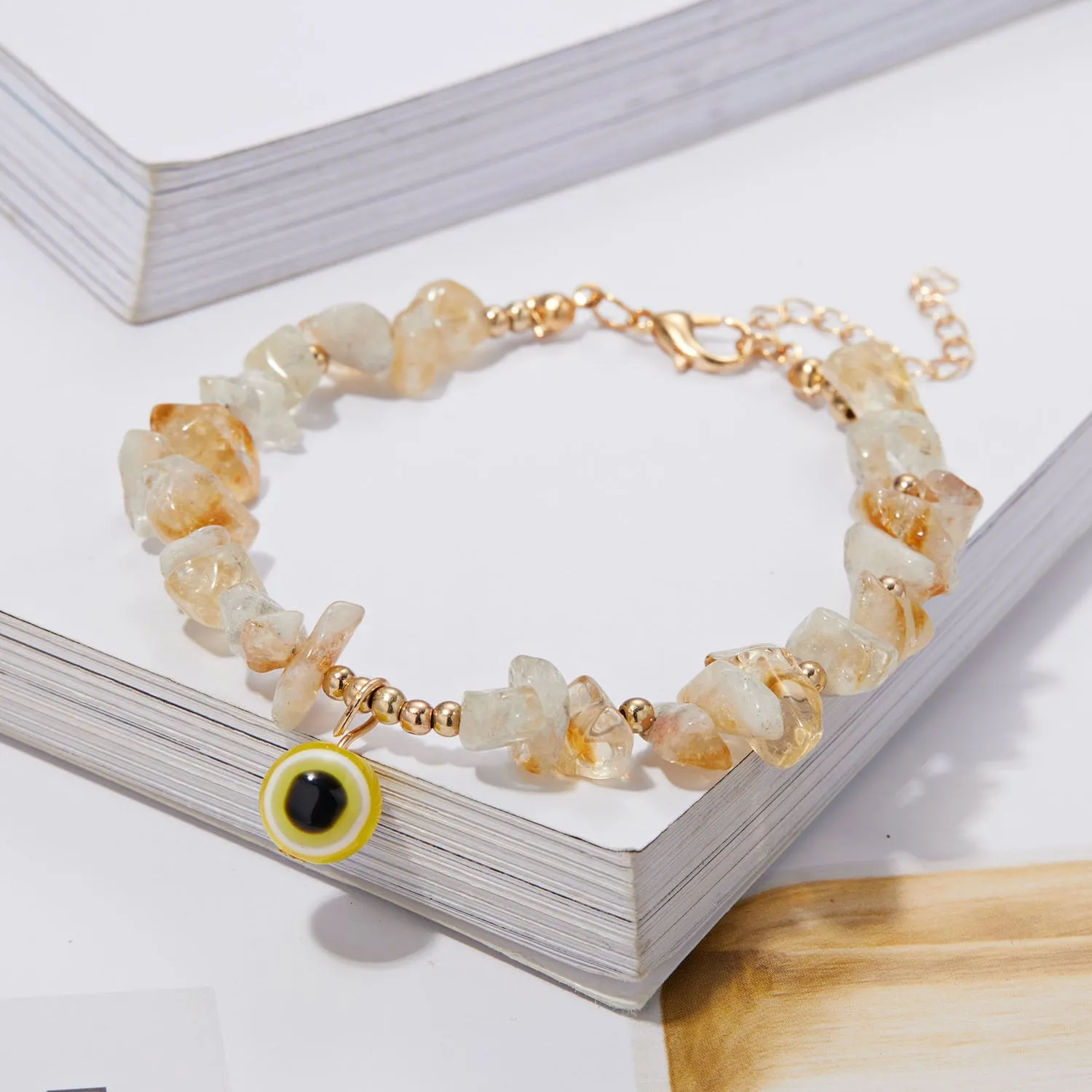 2022 New Korean Flowers Daisy Bracelets Bohemian Colorful Crystal Beaded Bracelet Handmade Elastic Rope Women Pulseira Jewelry