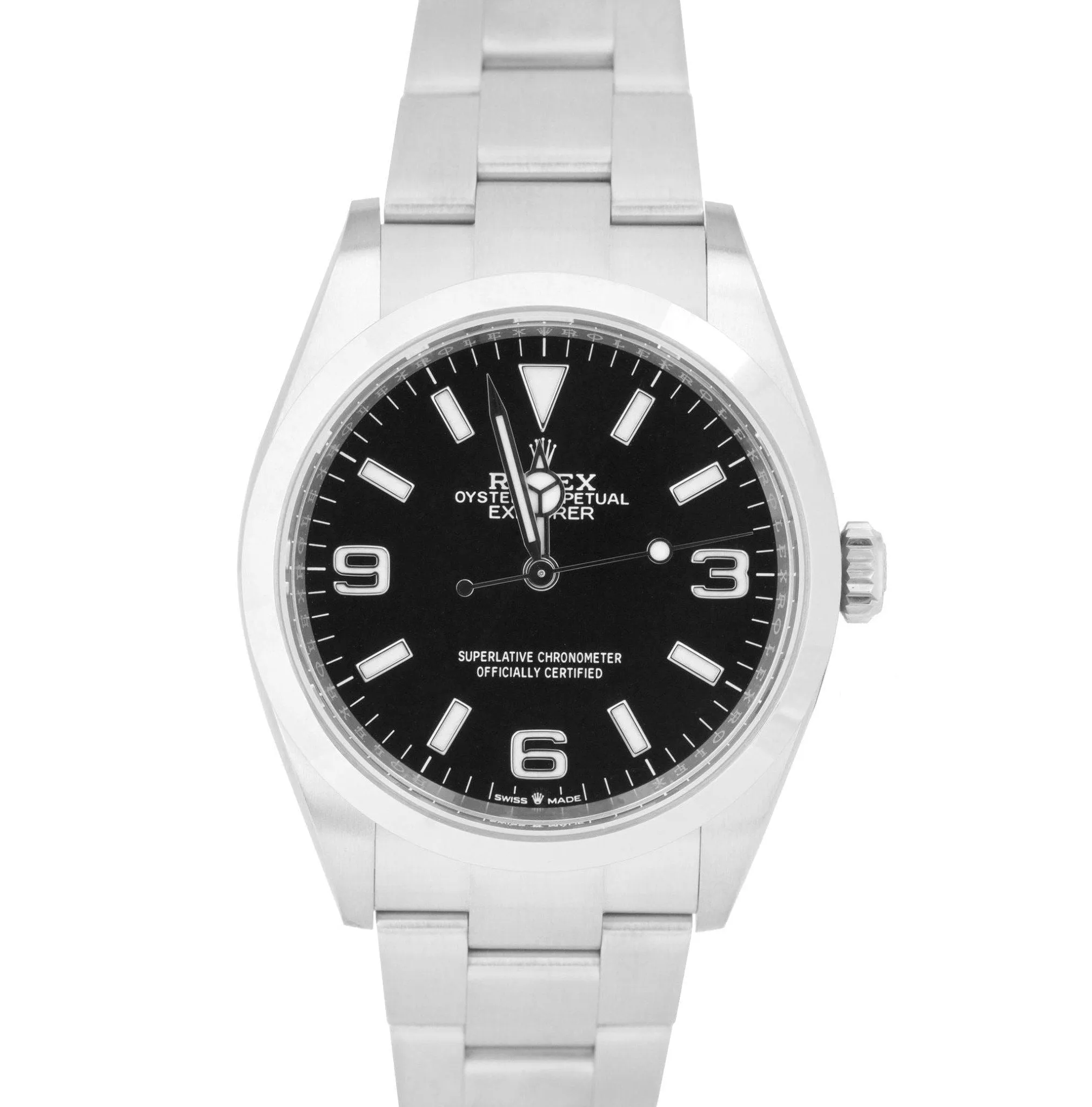 2022 Rolex Explorer I Black 36mm Stainless Steel Oyster Watch 124270 BOX PAPERS