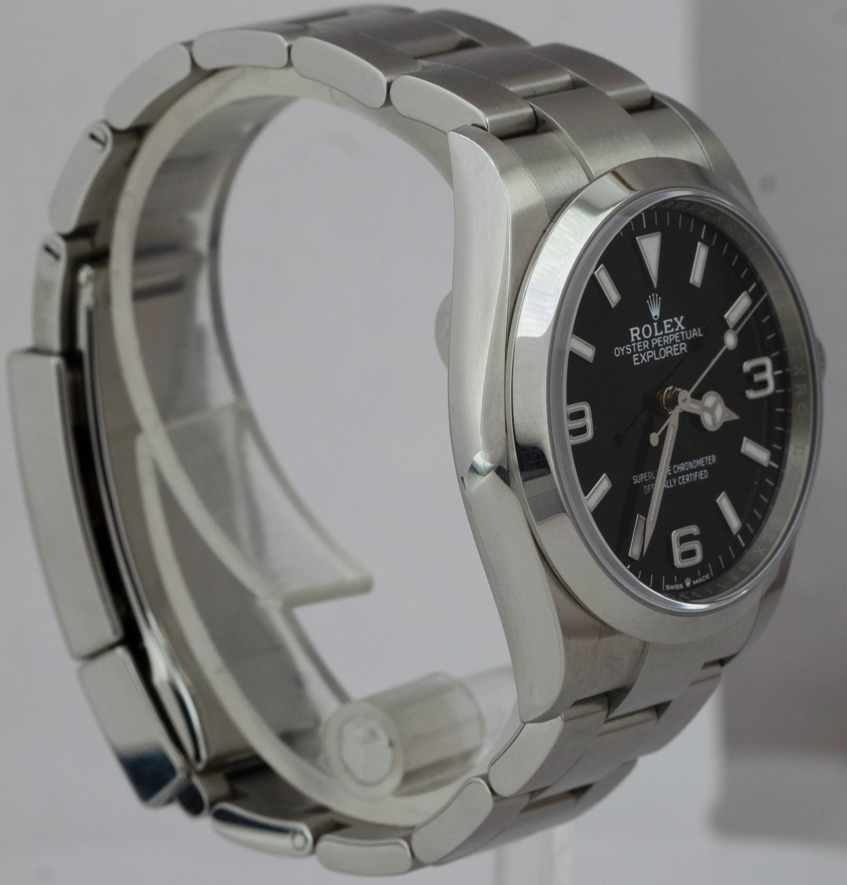 2022 Rolex Explorer I Black 36mm Stainless Steel Oyster Watch 124270 BOX PAPERS