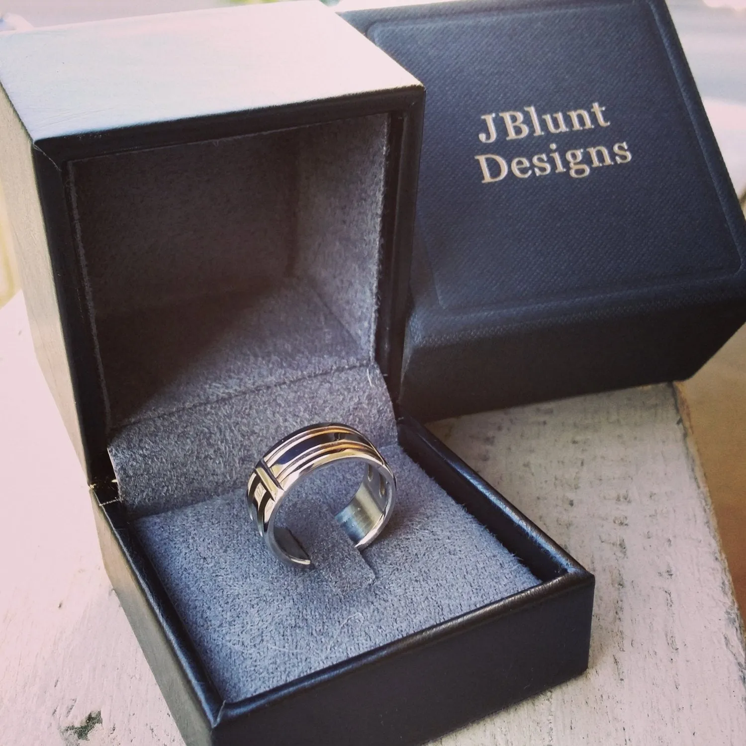 24 "WADE" handmade stainless steel ring (not casted) hypoallergenic mens rings wedding band mens jewelry
