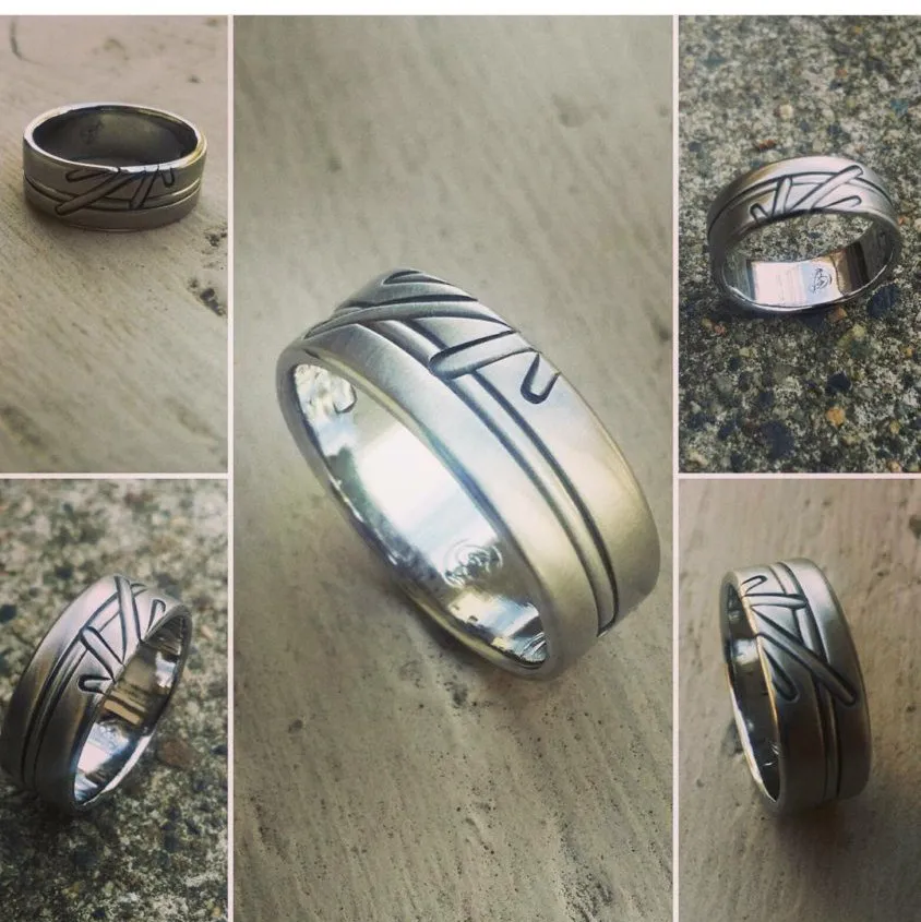 24 "WADE" handmade stainless steel ring (not casted) hypoallergenic mens rings wedding band mens jewelry