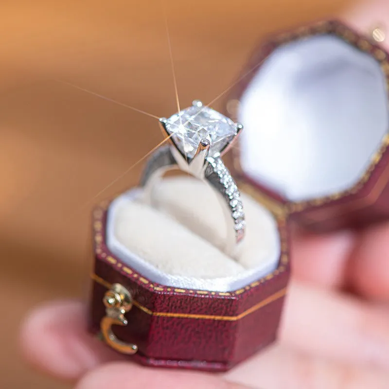 2CT Round Engagement CZ Ring