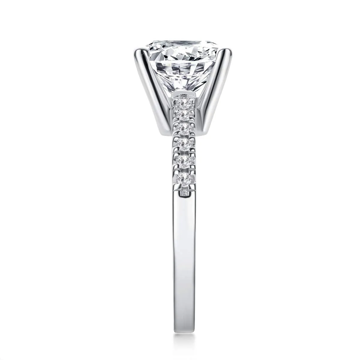 2CT Round Engagement CZ Ring