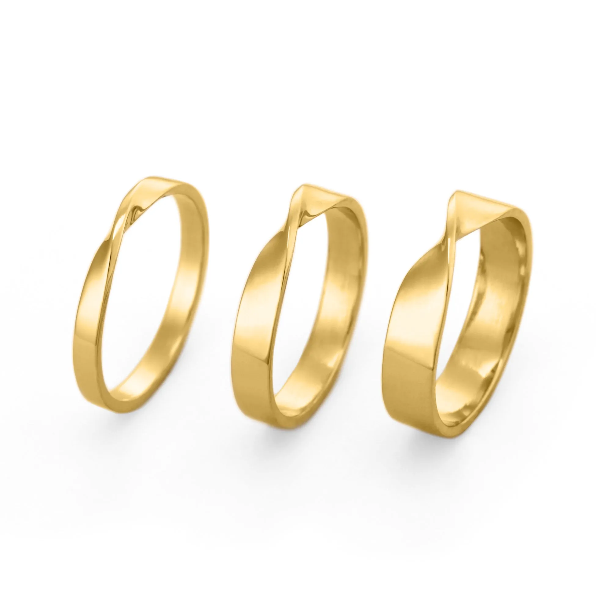 2mm Mobius Wedding Ring 14K Gold