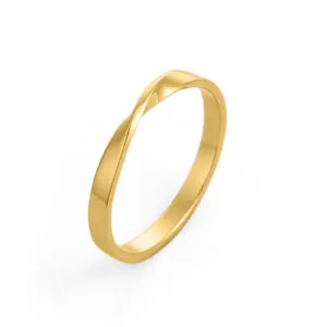 2mm Mobius Wedding Ring 14K Gold