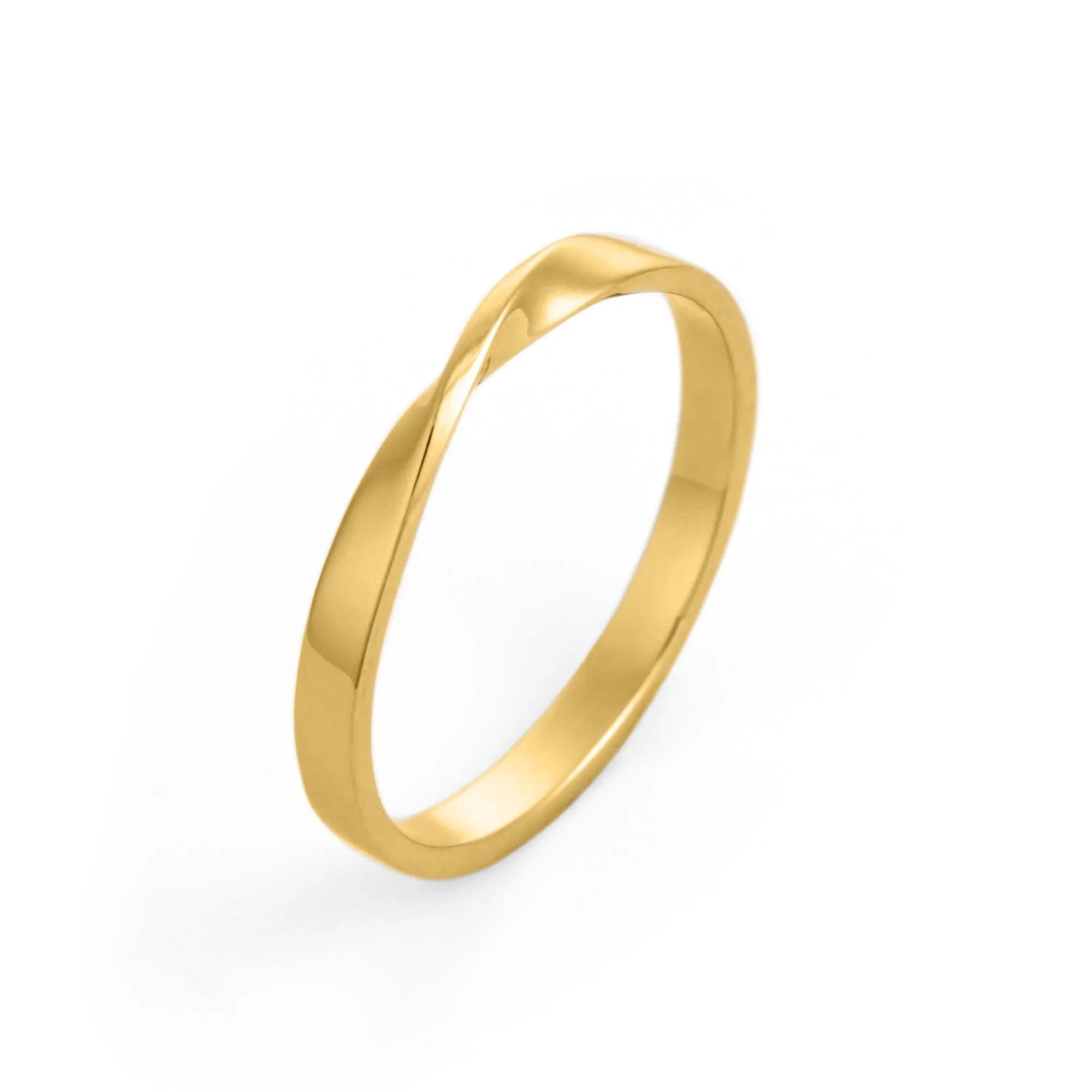 2mm Mobius Wedding Ring 14K Gold