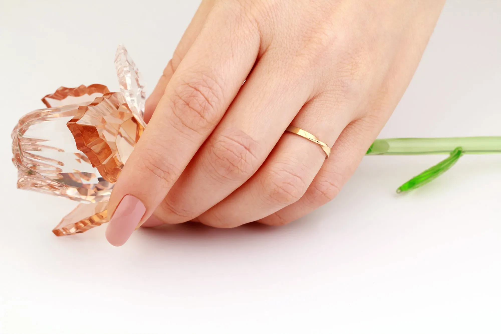 2mm Mobius Wedding Ring 14K Gold
