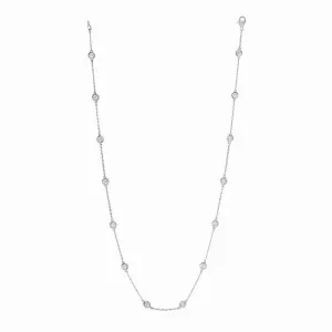 3 POINTER 14 SECTION 18″ DIAMOND NECKLACE 14K GOLD (0.5 CTW)