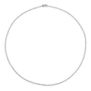 3.00 Carat Natural Diamond Tennis Necklace G SI 14K White Gold 16 inches