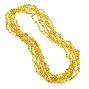 33" Gold Bead Necklaces (12 Count)