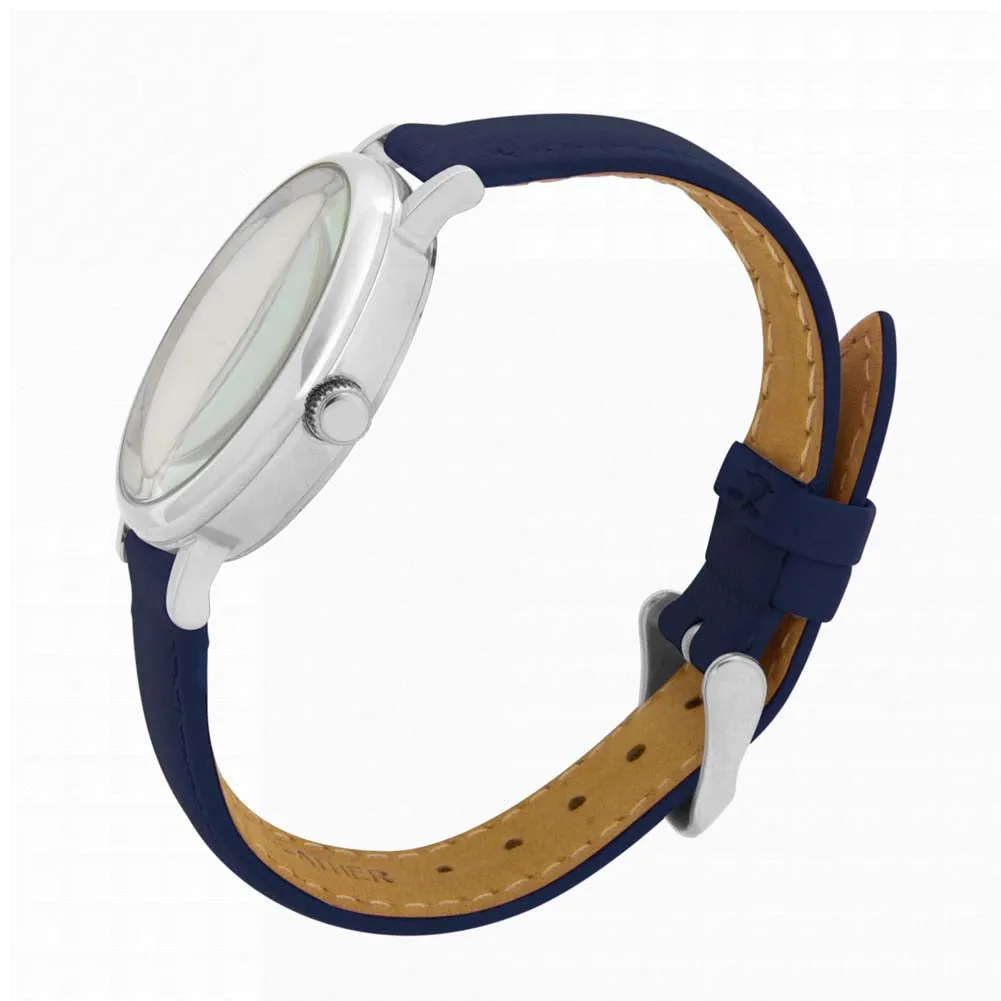 38mm Silver/Blue Watch