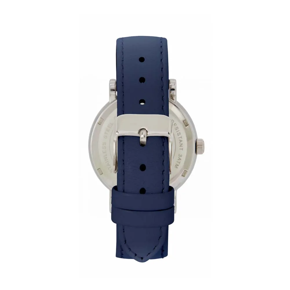 38mm Silver/Blue Watch