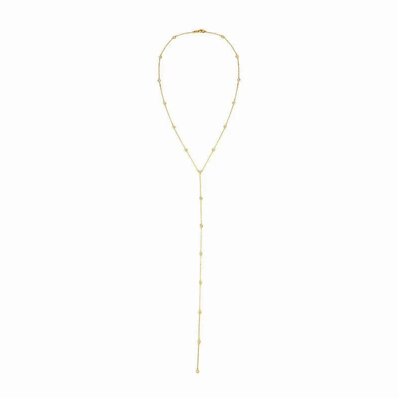 7 POINTER DIAMOND NECKLACE 14K GOLD (1.5 CTW)