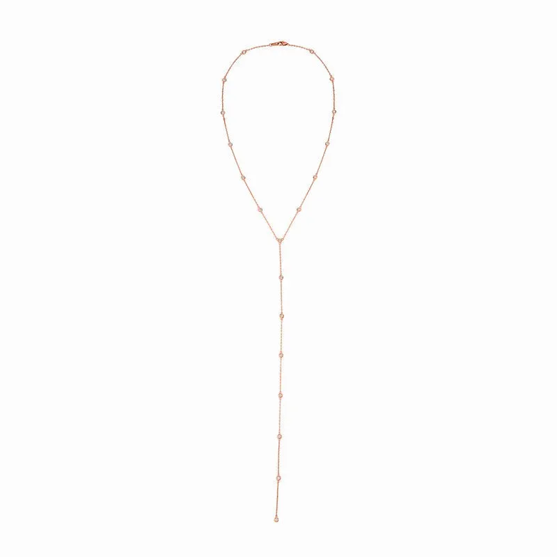7 POINTER DIAMOND NECKLACE 14K GOLD (1.5 CTW)