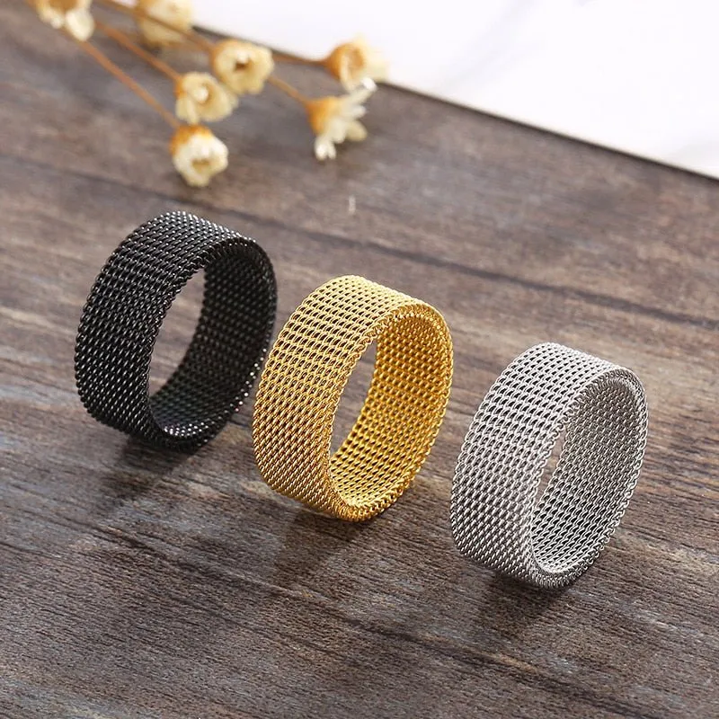 8mm Yellow gold Ring for Women Wedding Gift Jewelry