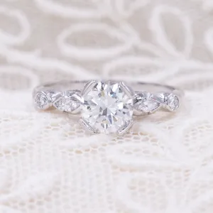 .91 Carat Transitional-Cut Diamond Ring C. 1930s