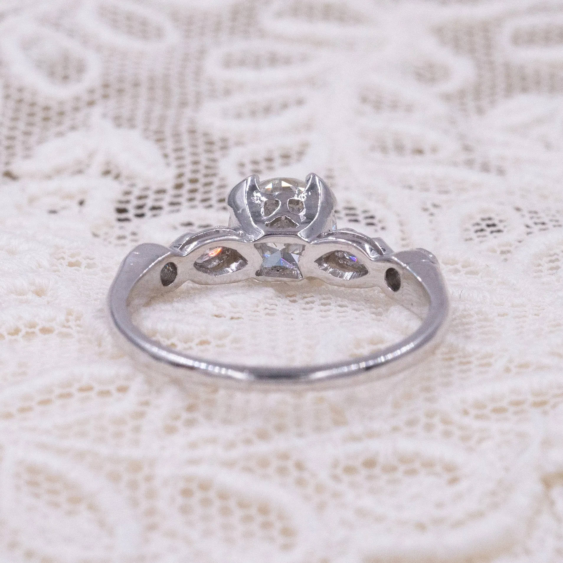 .91 Carat Transitional-Cut Diamond Ring C. 1930s