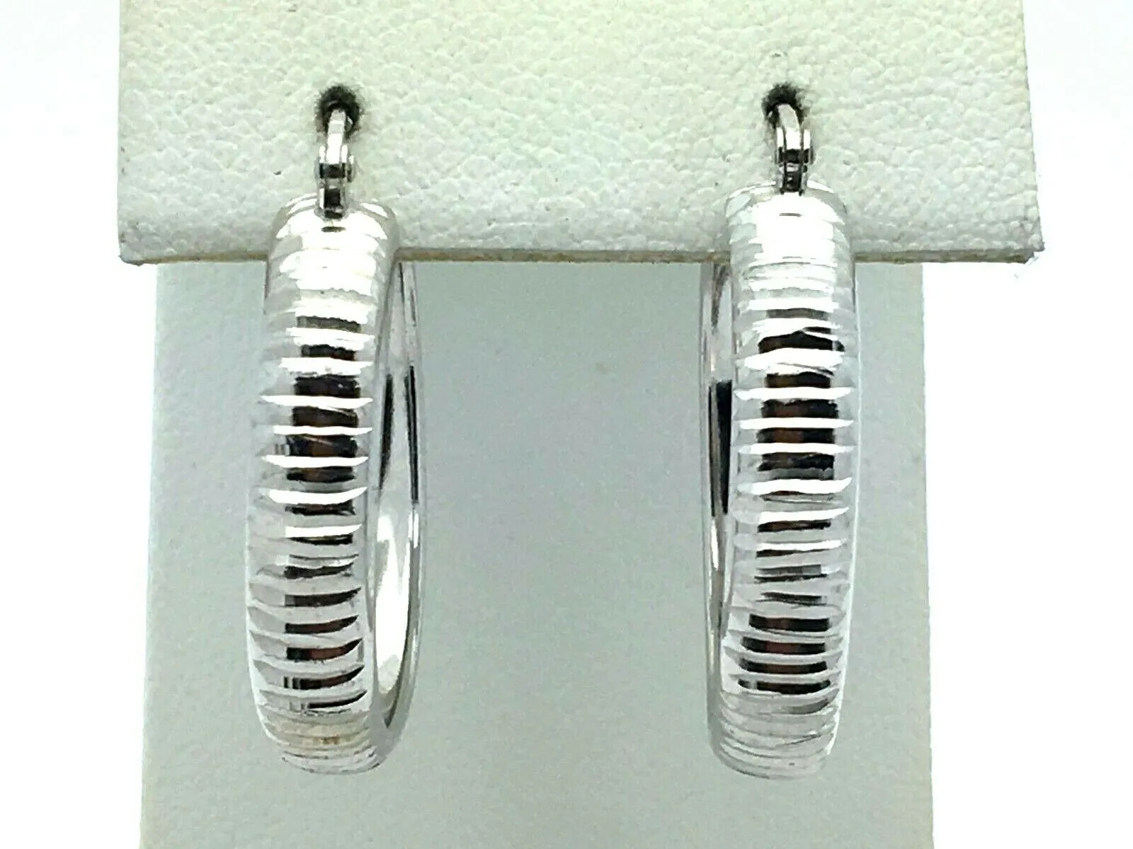 925 Sterling Silver Solid Round Hoop Loop Earrings 1" 5mm 5.2 grams