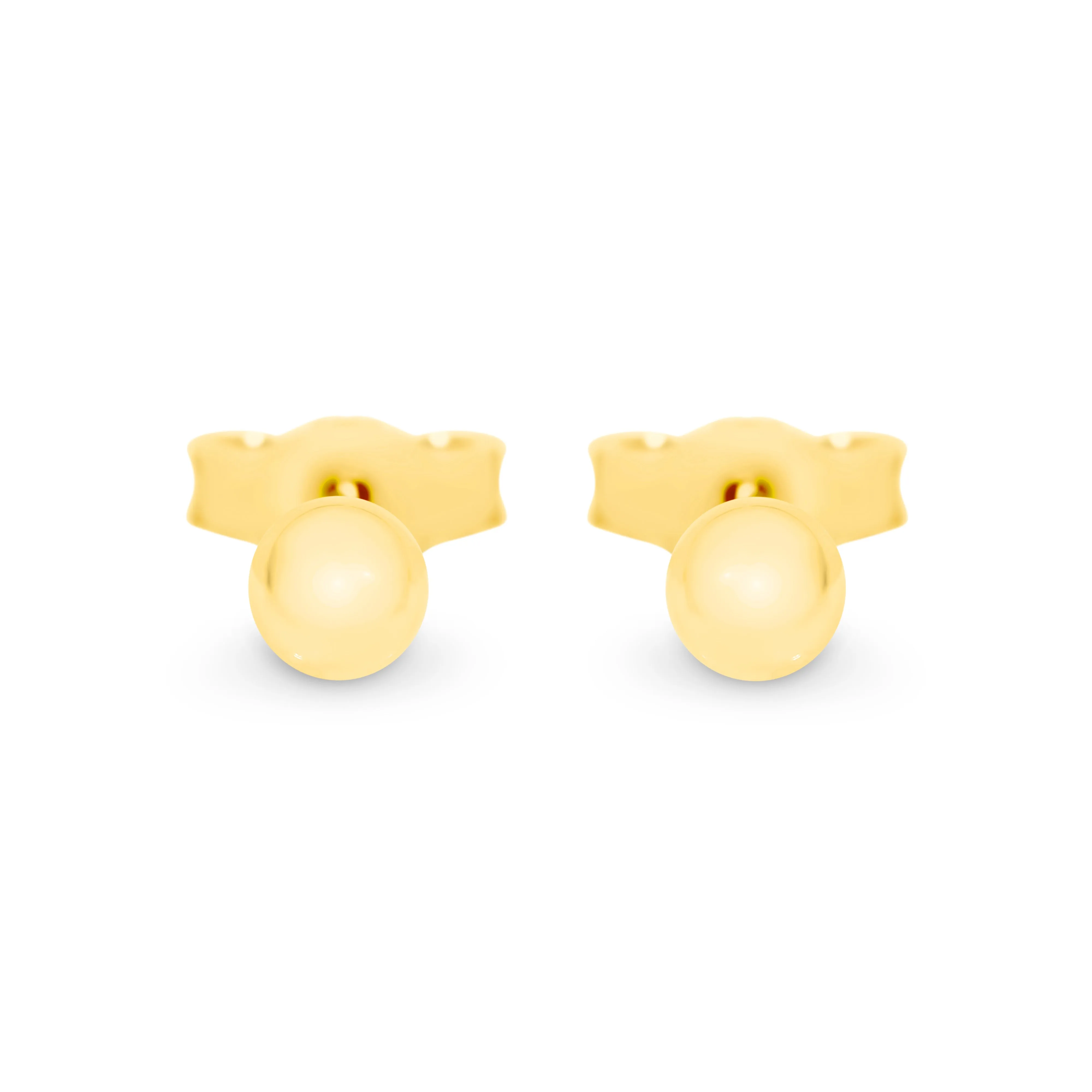 9ct Yellow Gold 4mm Ball Stud Earrings GEAR003