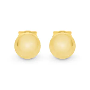 9ct Yellow Gold 6mm Ball Stud Earrings GEAR005