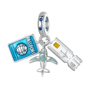 Airplane Travel Pendant Charm