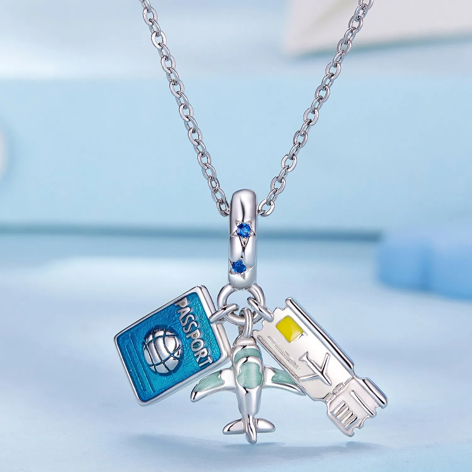 Airplane Travel Pendant Charm