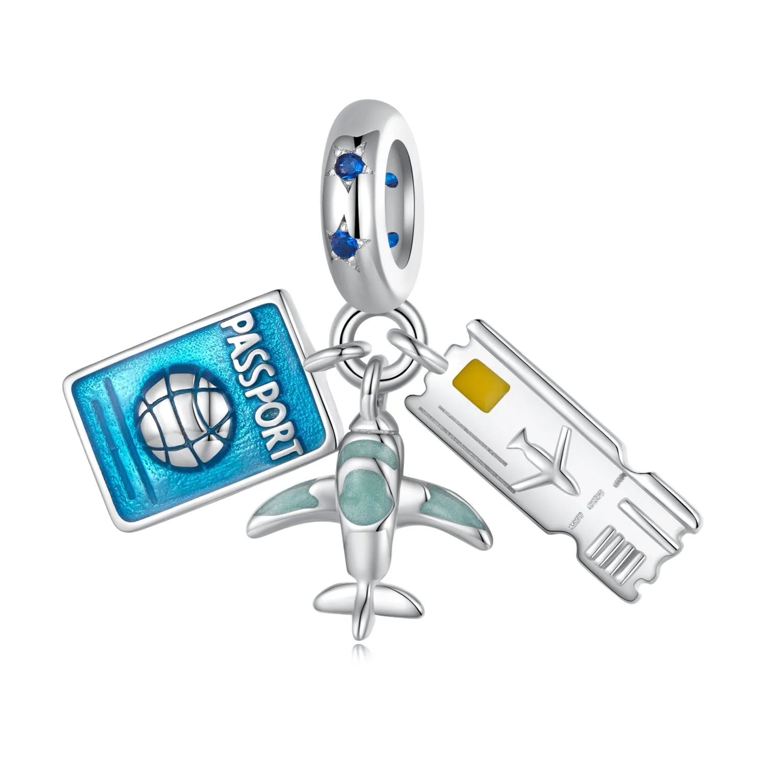 Airplane Travel Pendant Charm