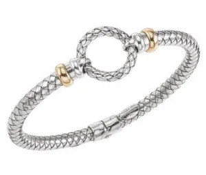 Alisa Sterling Silver & 18k Bangle Bracelet