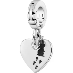 Always in My Heart Heart Open Clasp Clip On Pendant (Rabbit Bunny Footprints Heart Infinity)