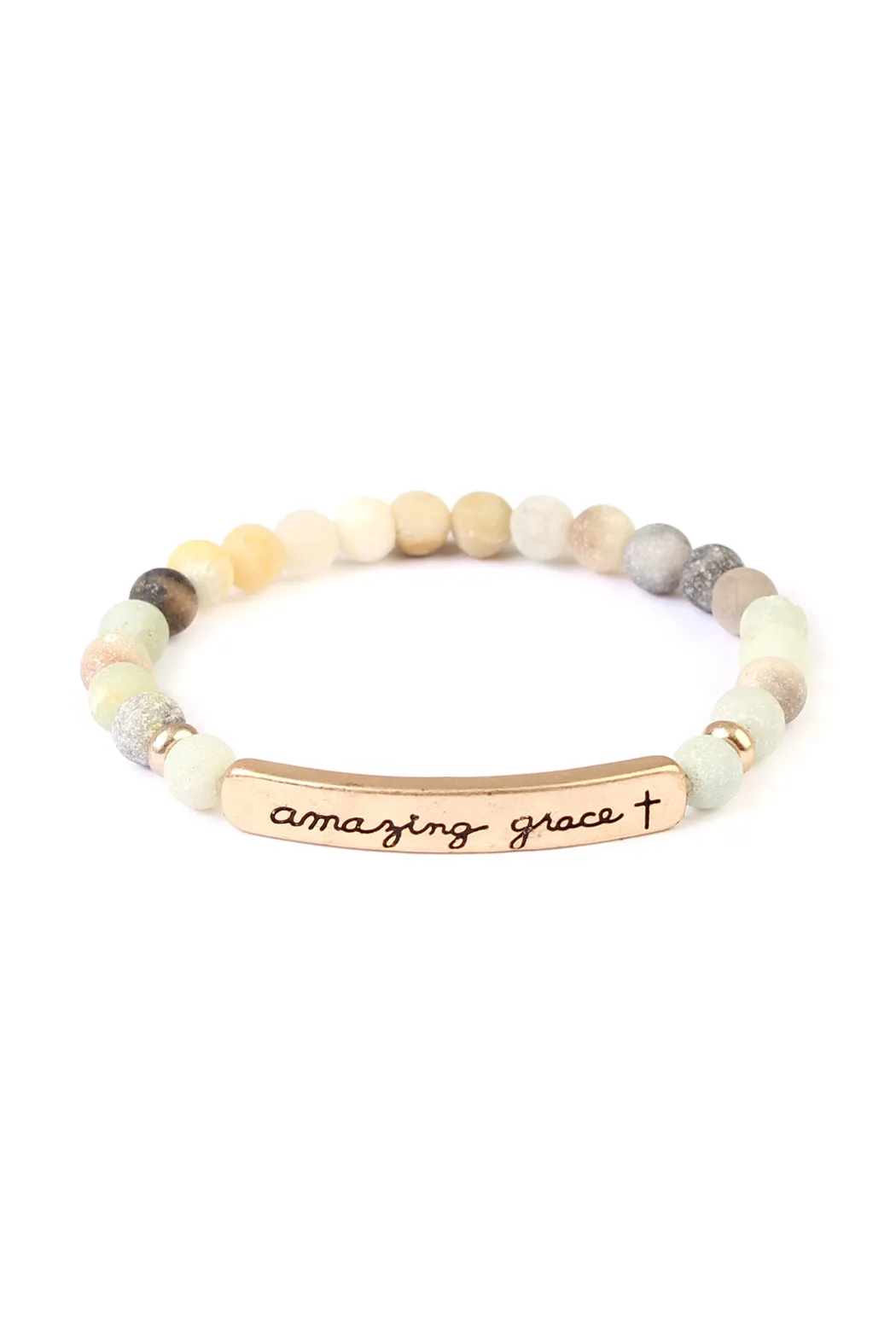 AMAZING GRACE NATURAL STONE STRETCH BRACELET