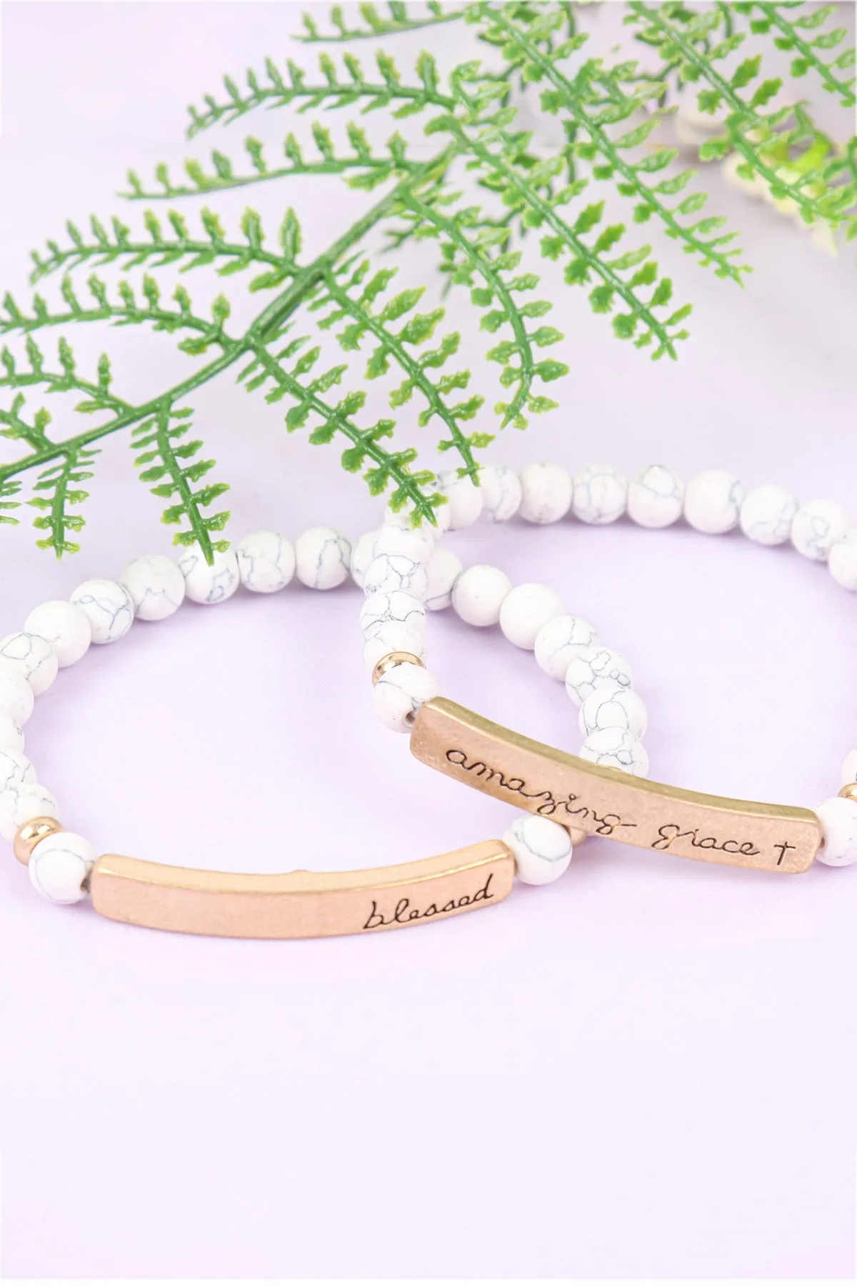 AMAZING GRACE NATURAL STONE STRETCH BRACELET