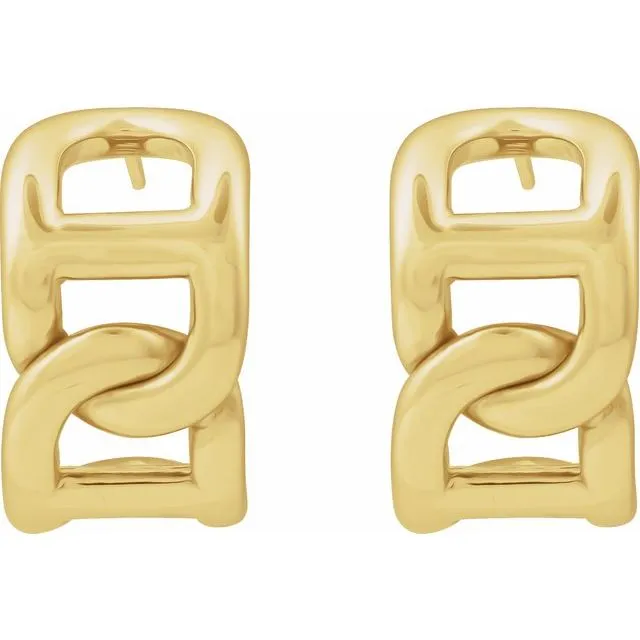 Anchor Chain Hoop Earrings
