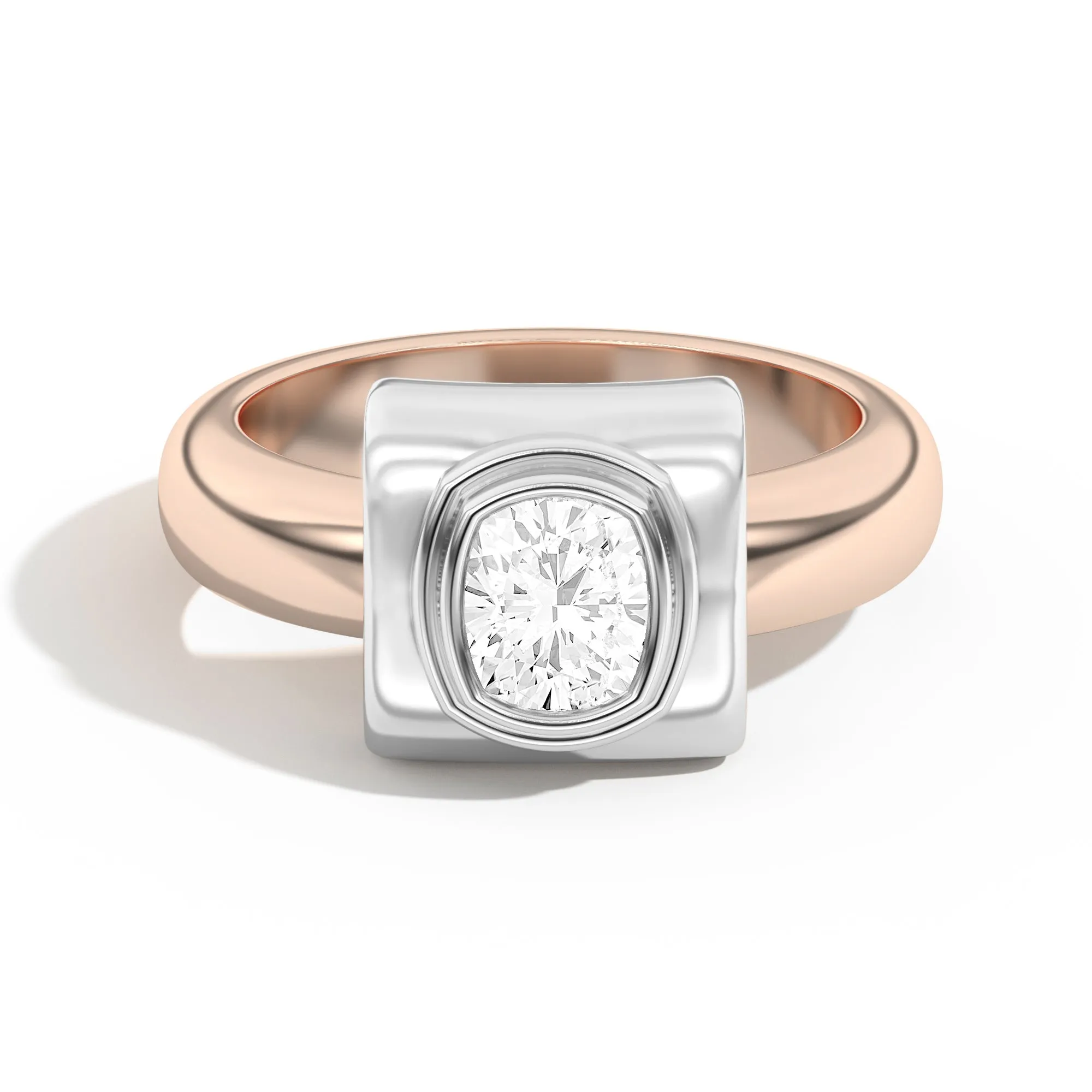 Ando Cushion Bezel Wrap Ring