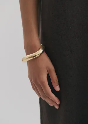Anna Rossi Medium Warped Bangle in Gold