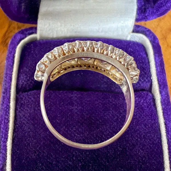 Antique Cognac & White Diamond Ring