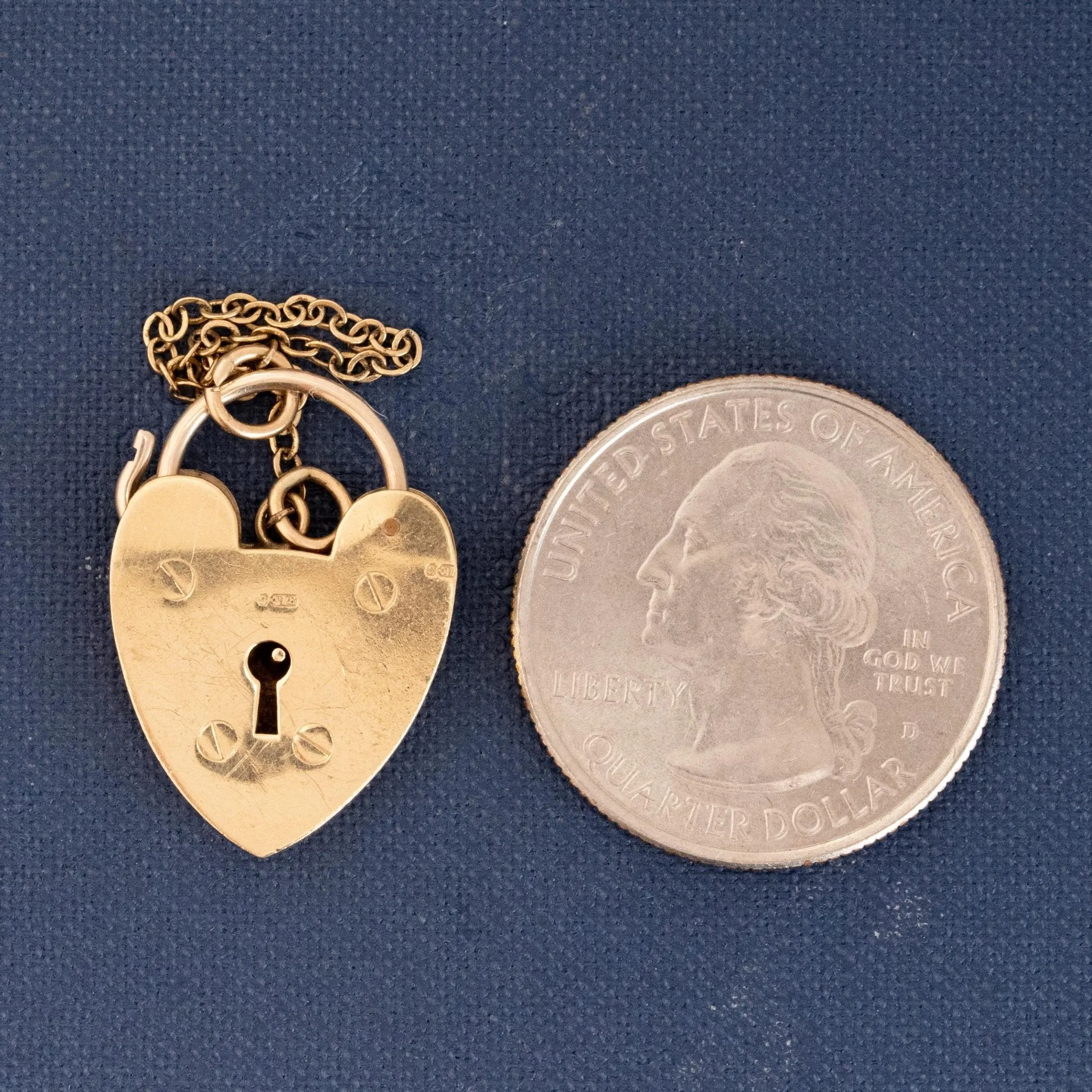 Antique Large Victorian Heart Padlock Pendant