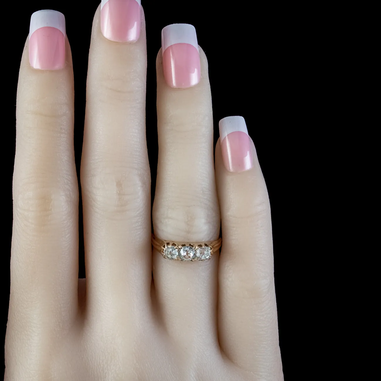 Antique Victorian Diamond Trilogy Ring 0.70ct Of Diamond Circa 1880