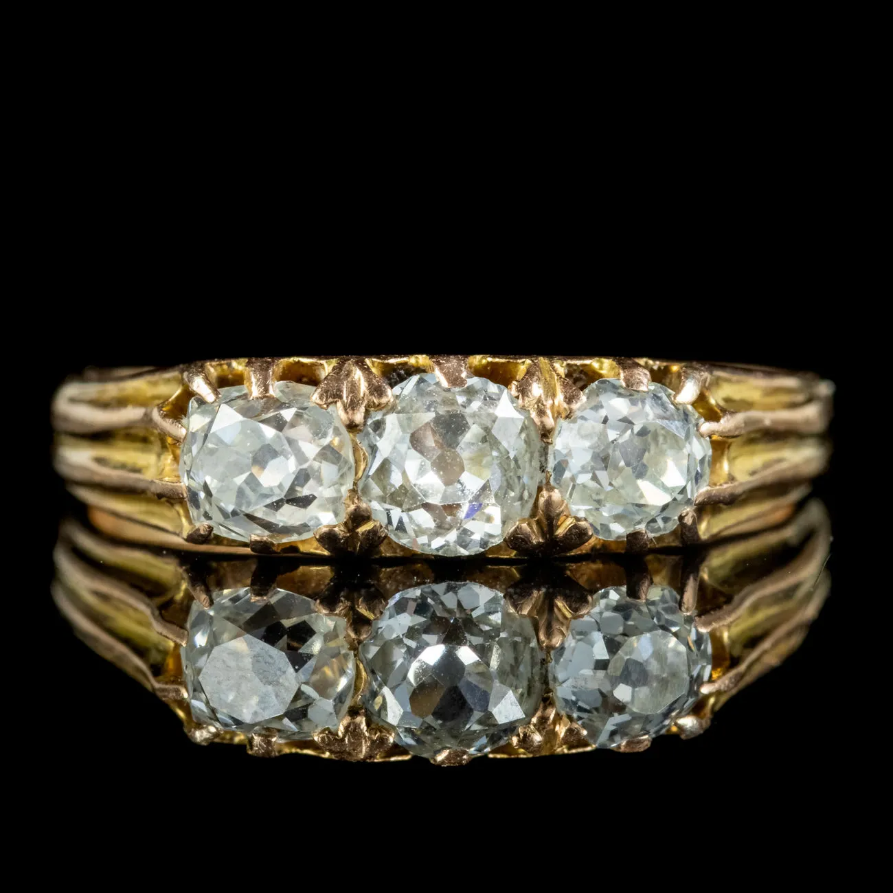 Antique Victorian Diamond Trilogy Ring 0.70ct Of Diamond Circa 1880