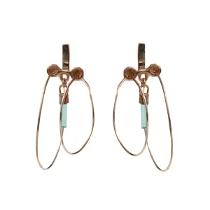 Aquamarine Double Hoops
