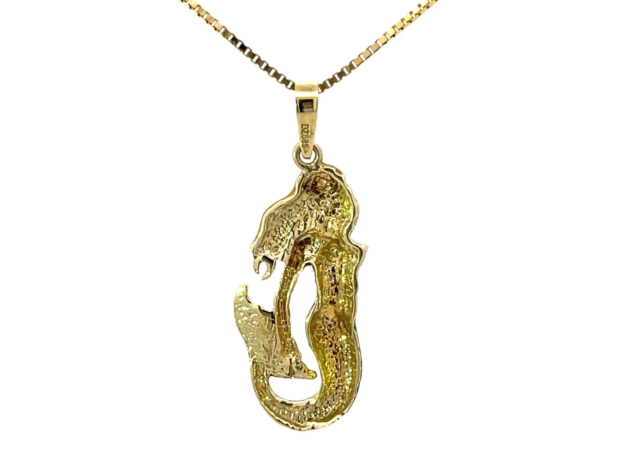 Ariel Enamel Necklace Solid 14K Yellow Gold