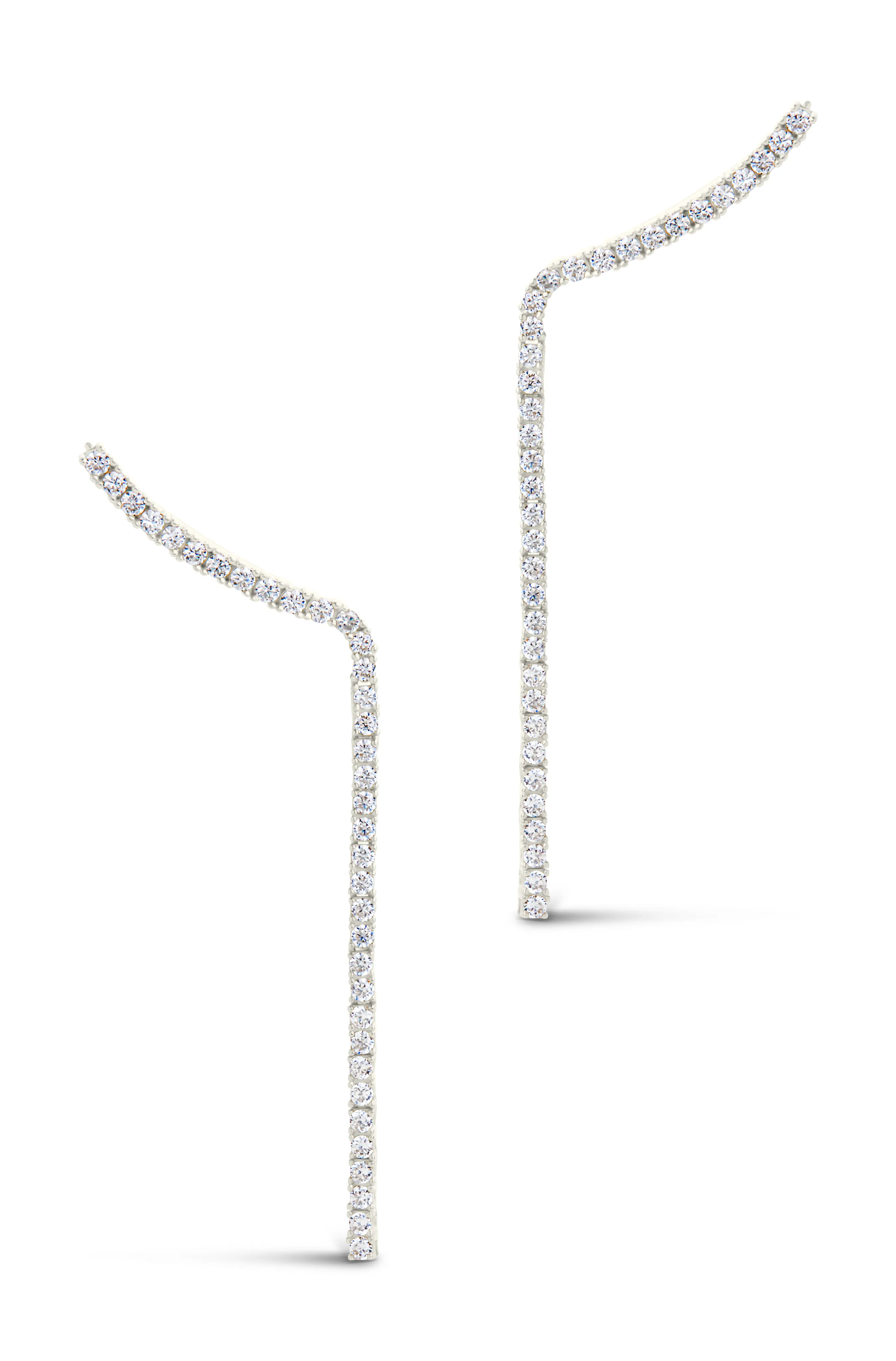 Arwen CZ Crawler Dangle Stud Earrings