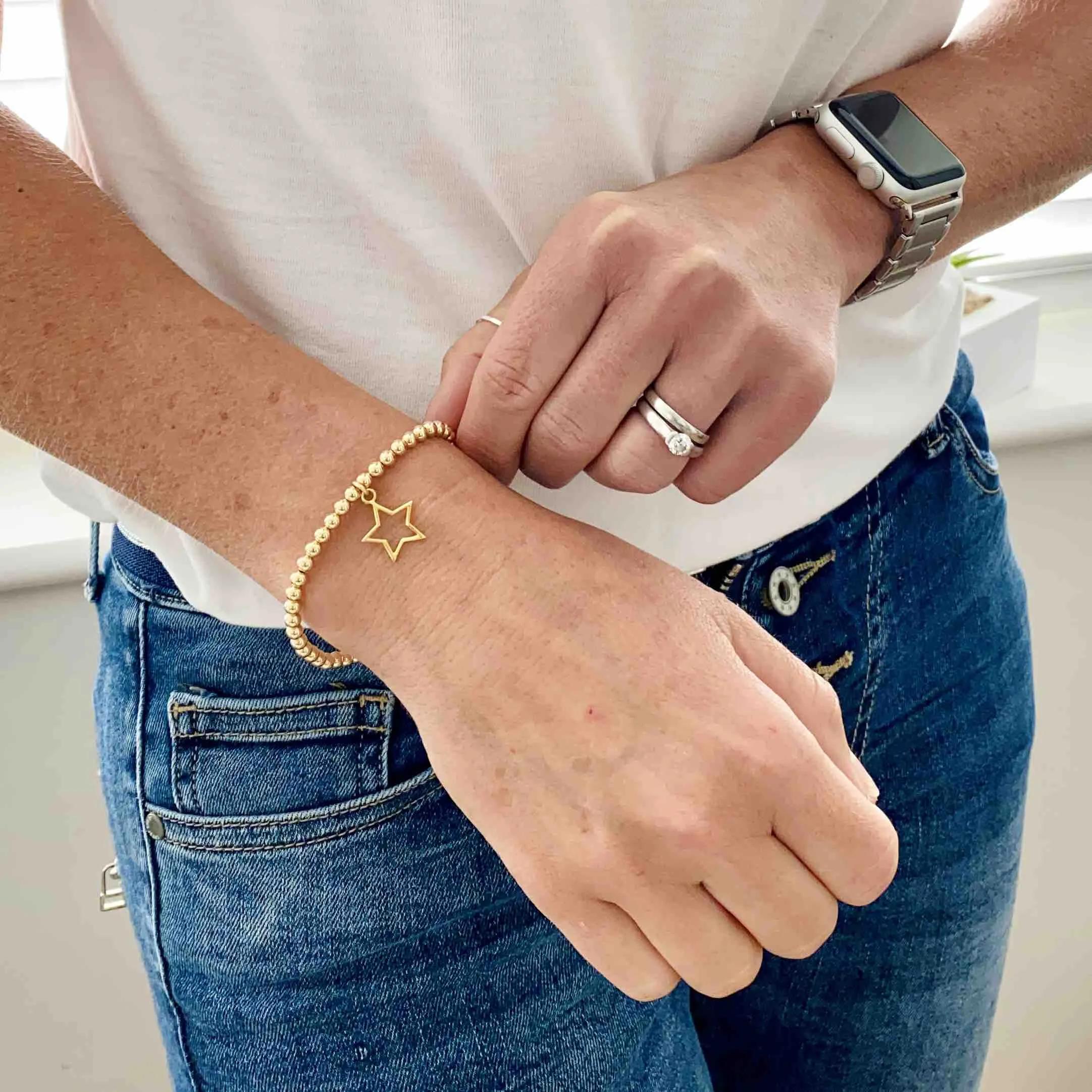 ASTRAL | Gold Open Star Bracelet