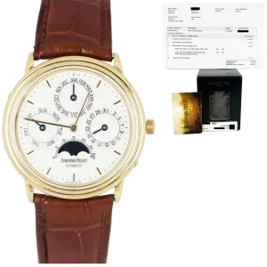Audemars Piguet Quantieme Perpetual Moonphase 36mm 18k Gold White 25548BA Watch