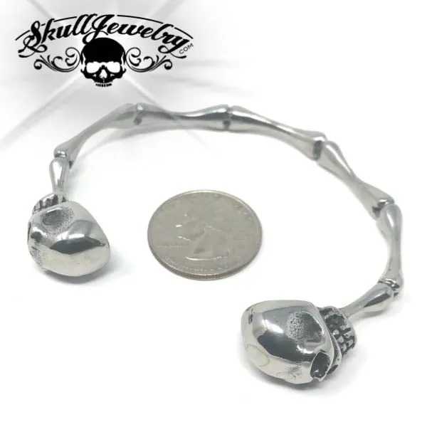 'Bad to the Bone' Steel Bangle Bracelet (#bangle007)