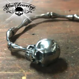 'Bad to the Bone' Steel Bangle Bracelet (#bangle007)