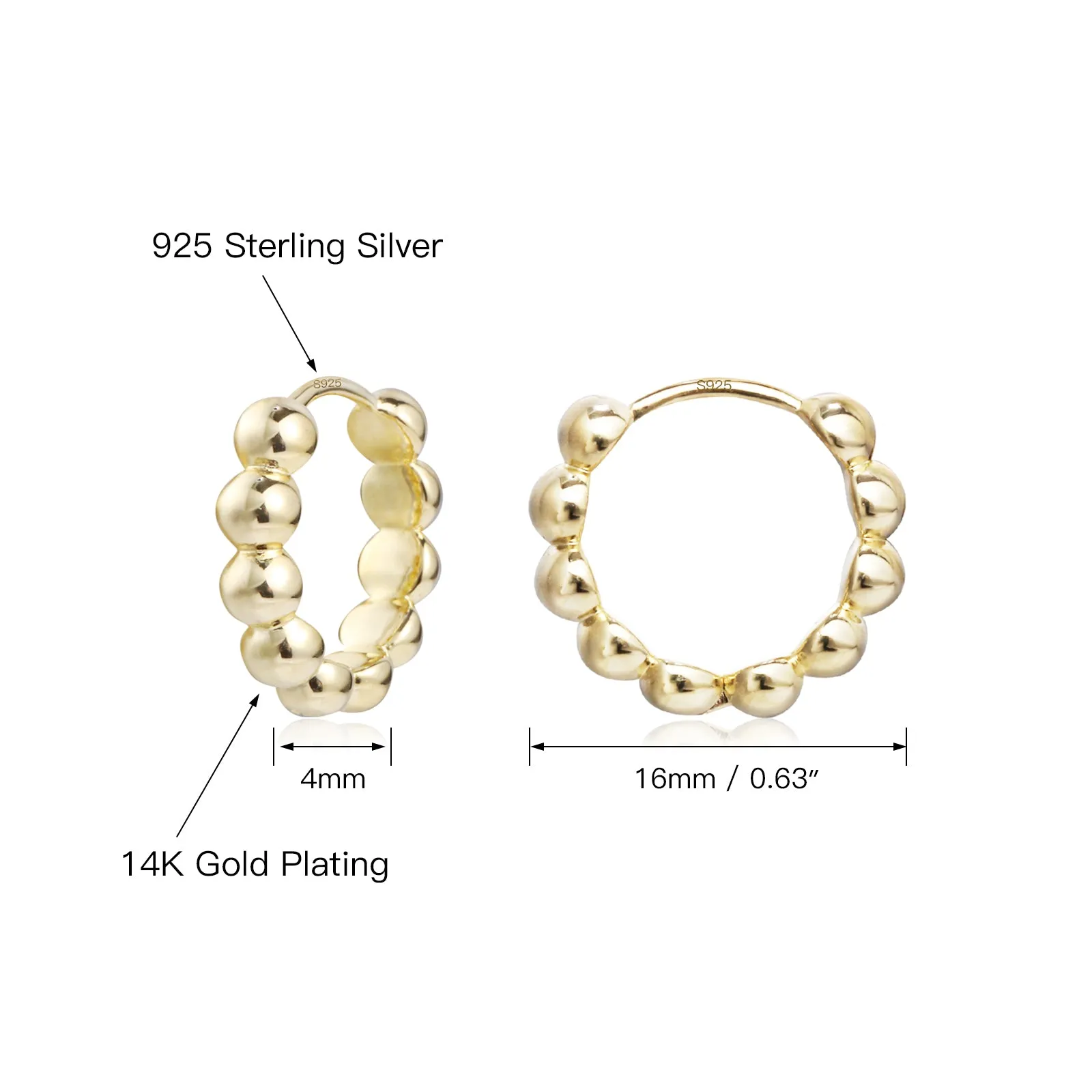 Ball Huggie Earrings